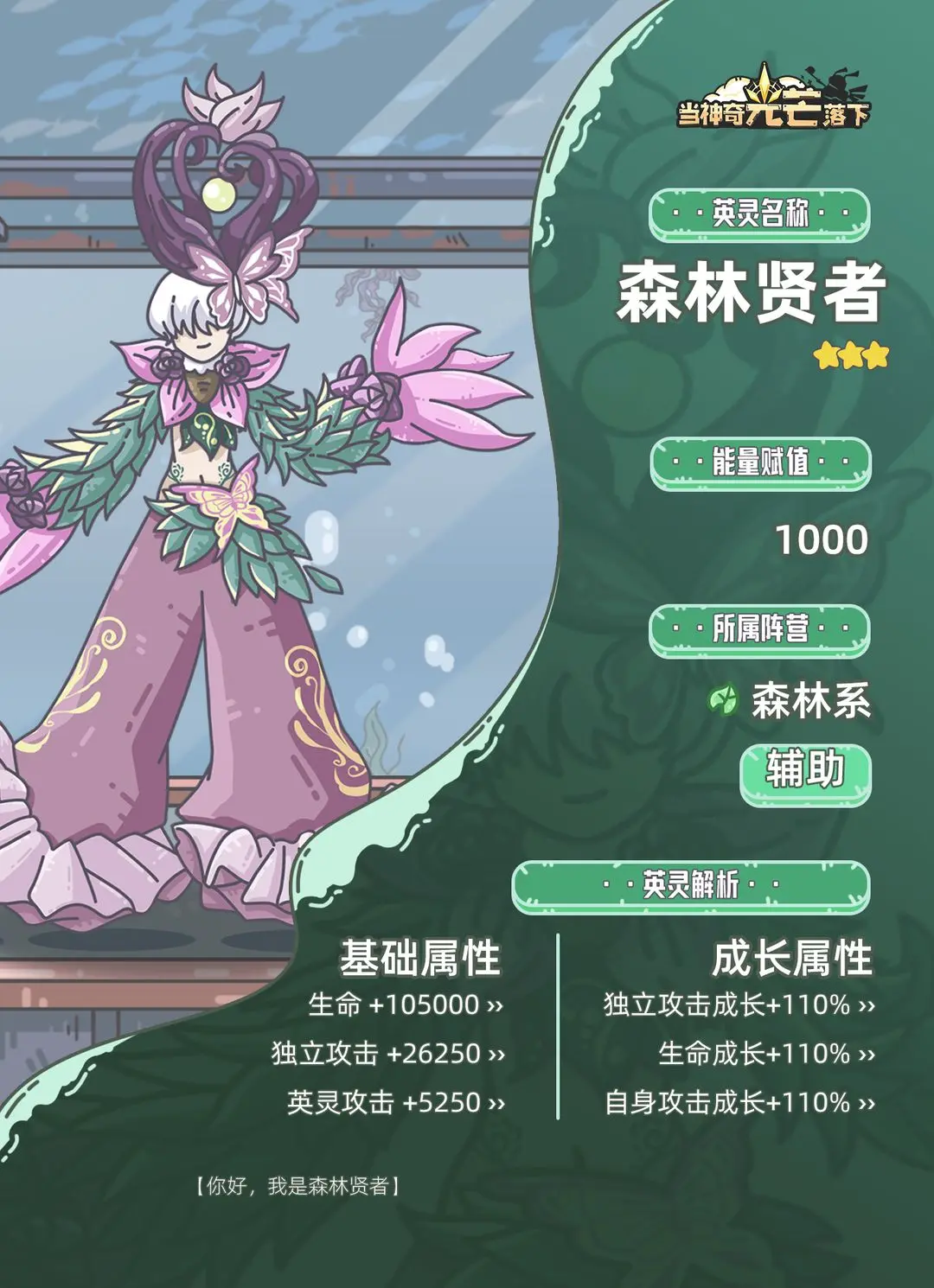 当神奇光芒落下森林贤者介绍 当神奇光芒落下森林贤者怎么样图1